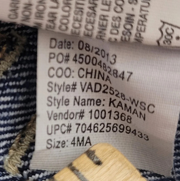 Nine West Kaman Vintage America Collection Vintage Boot Cut 4r/27 - Picture 11 of 13